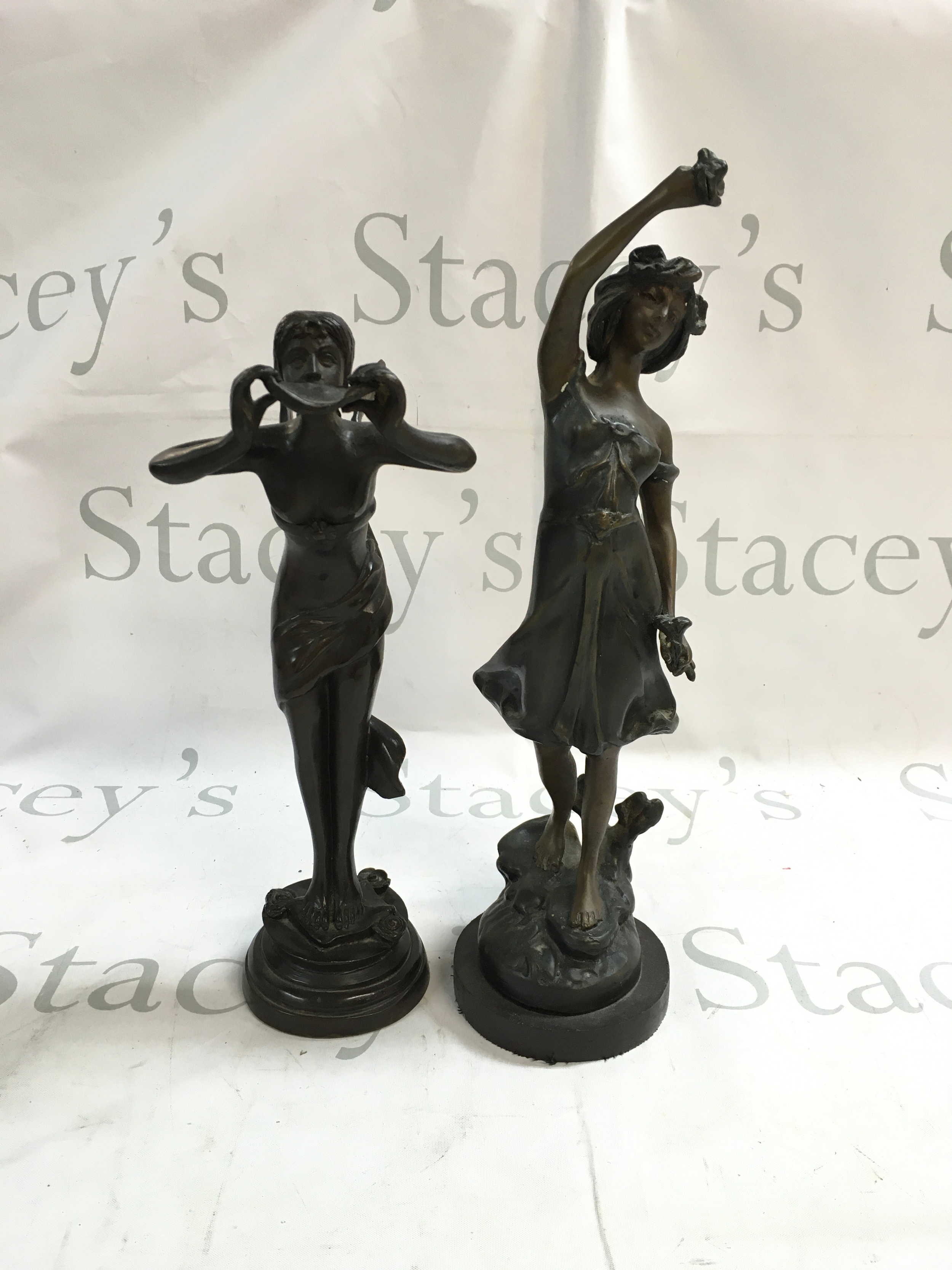 Two Spelter figures 