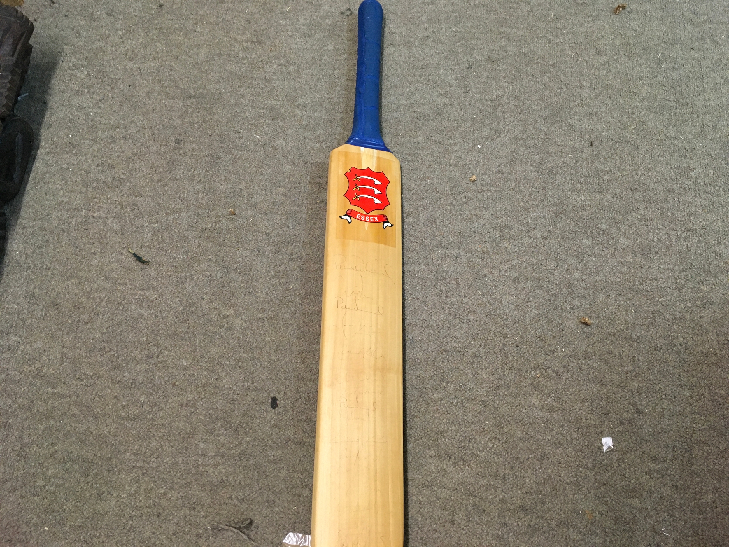 Essex County Cricket Club multi-signed cricket bat