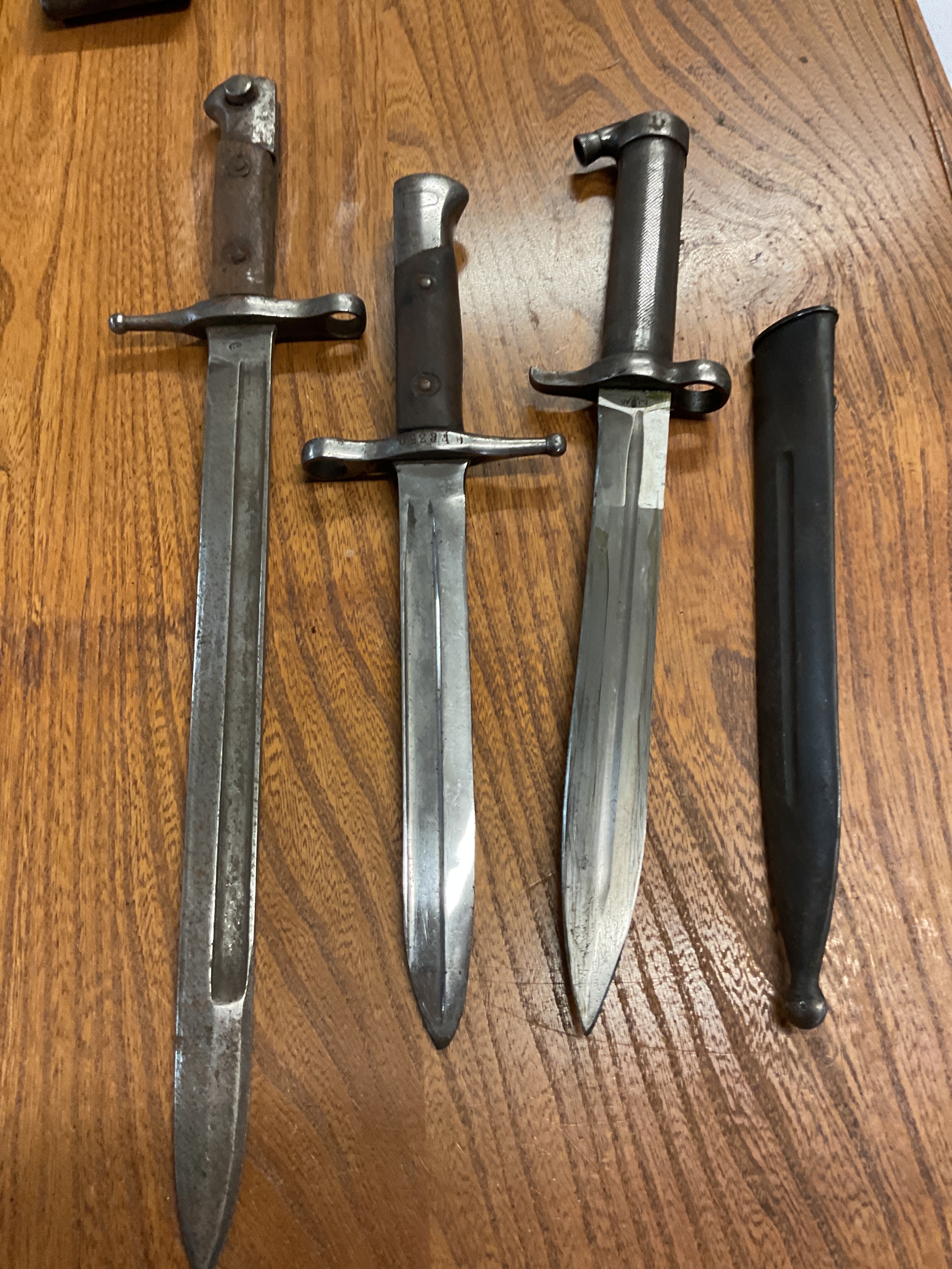 Three bayonets.