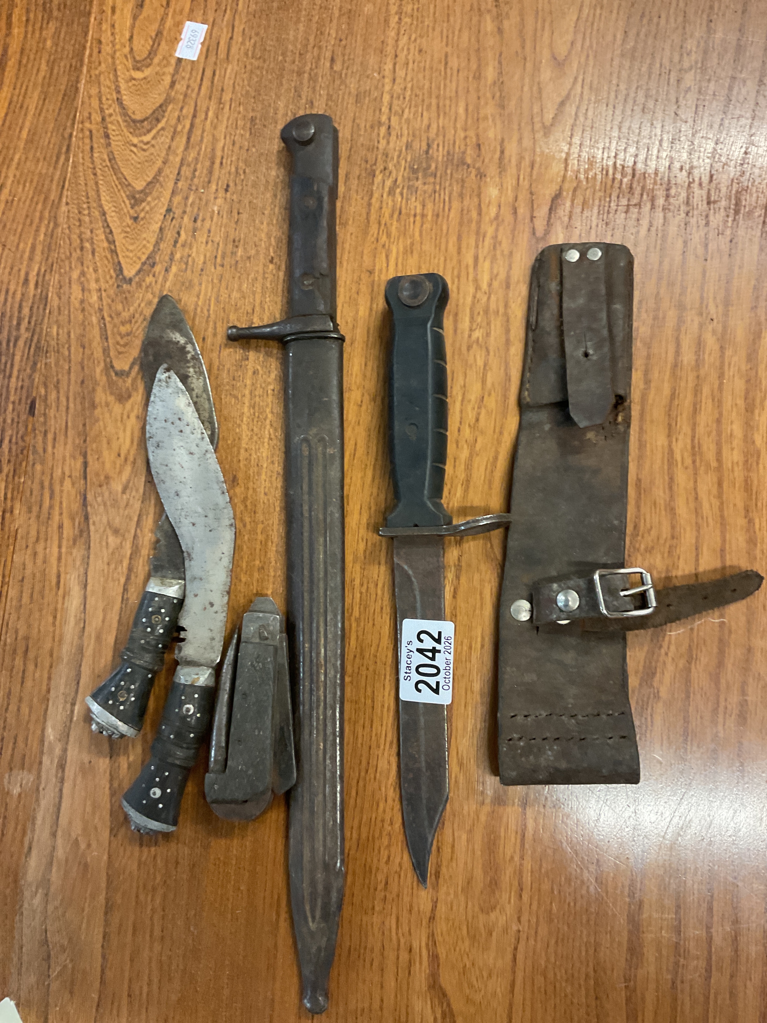 Qty military knives, bayonets.