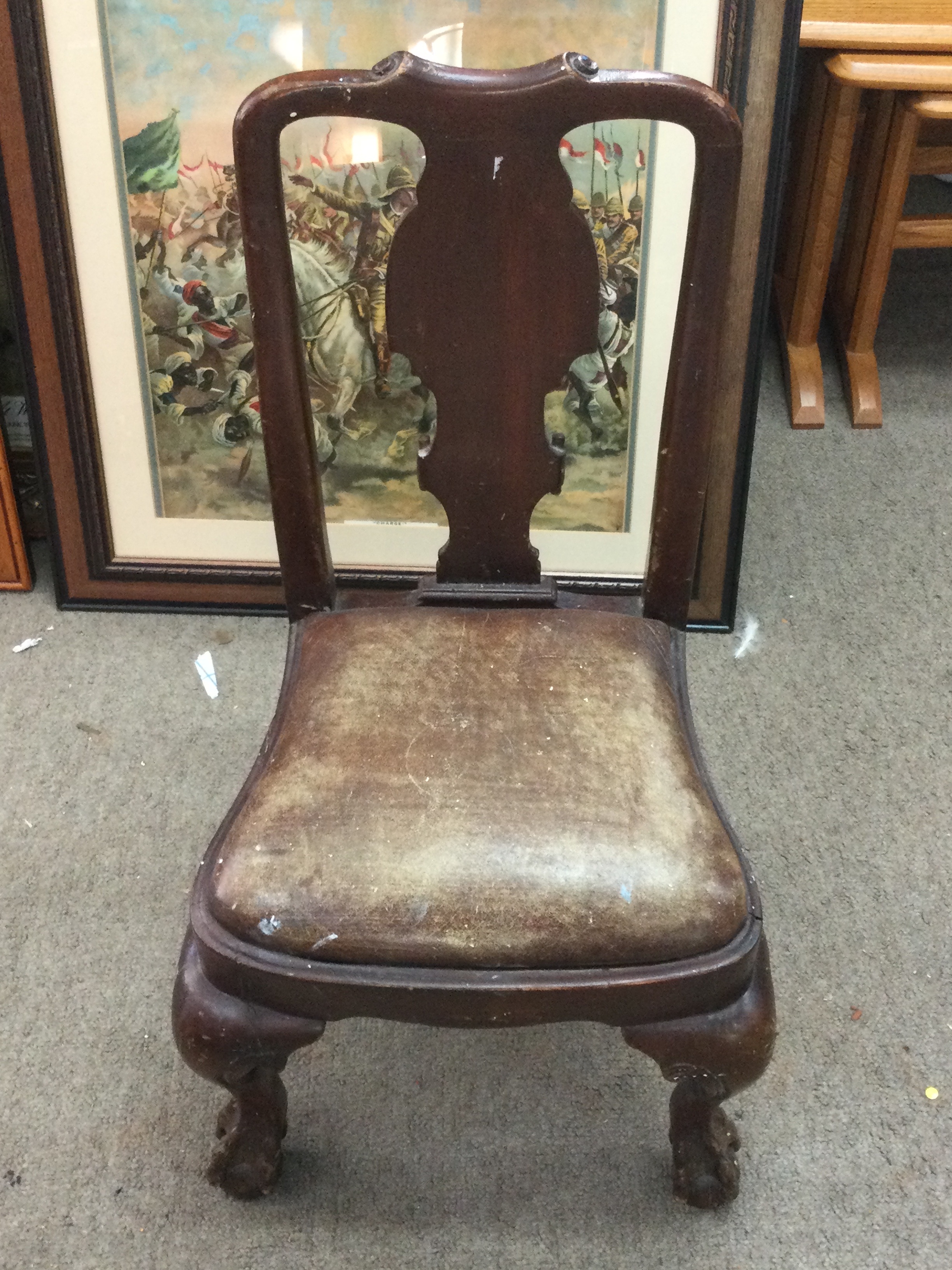 Small George III - style mahogany Childs chair     64cm X 37cm