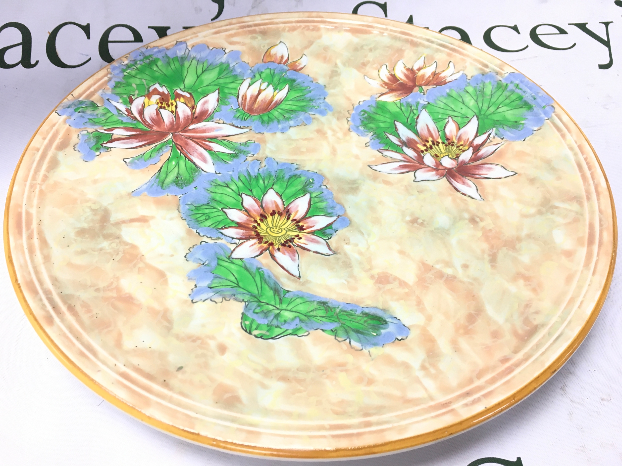 Royal Doulton water lily charger. 34cm wide 