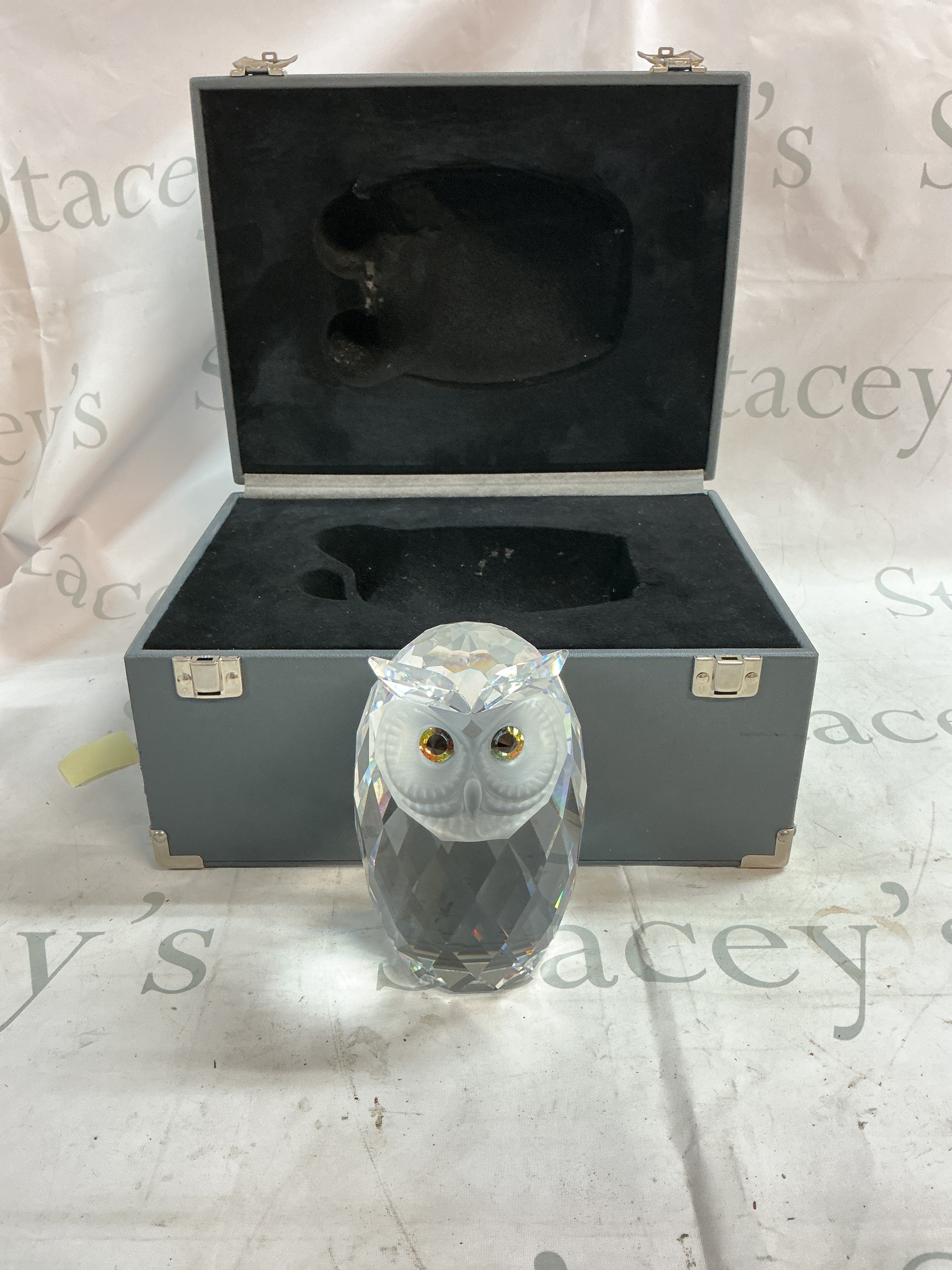 A cased Swarovski owl 