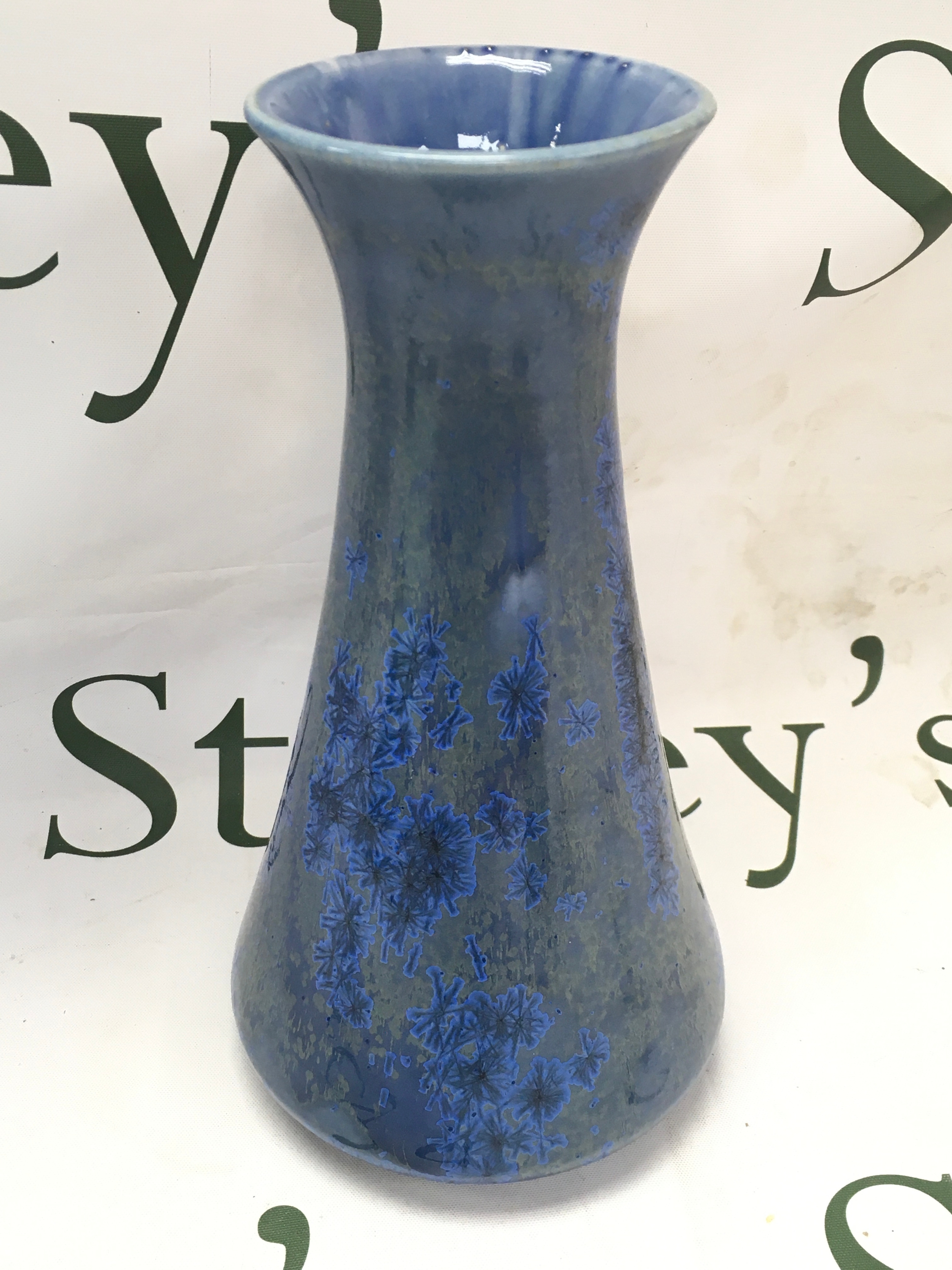 A Cobridge Snowflake vase , 22cm tall. No obvious damage or restoration 