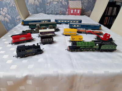 A Triang train set, track and rolling stock
