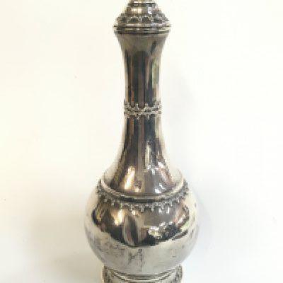 A silver wine decanter , 29cm tall. This lot cannot be posted
