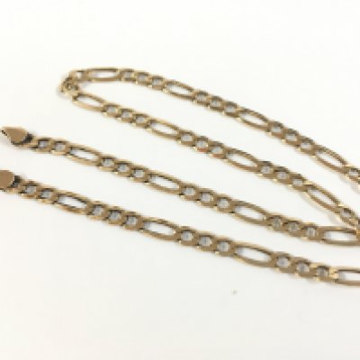 A 9ct gold Figaro chain approximately 16&#2013266057۝ long, Approx weight 10.76 grams.
