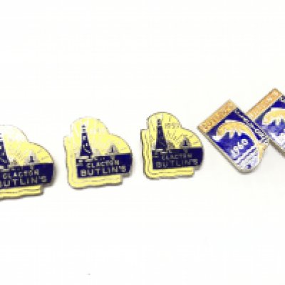 Vintage Clacton Butlins badges, postage category a NO RESERVE
