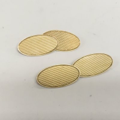 A pair of 9ct gold cufflinks, approx 3.6g. Shipping category A.