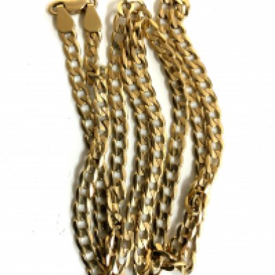 A 9ct gold necklace, overall length 66cm.