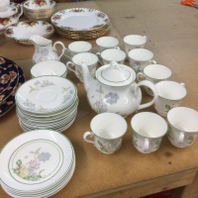 A Royal Albert Spring dawn pattern tea set including cups, saucers, tea jug etc. this lot cannot be posted