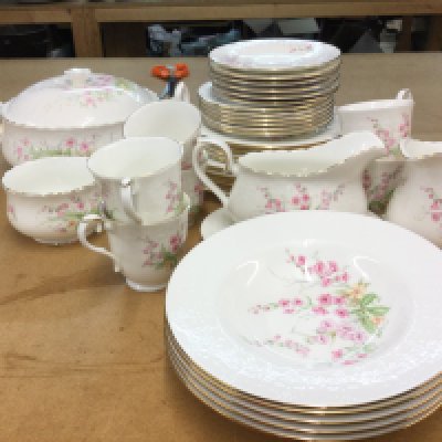 A Royal Albert Parkland Pattern dinner and tea set including plates, cups etc. this lot cannot be posted