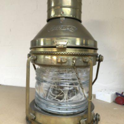 An Anchor brass ships lamp. This lot cannot be posted
