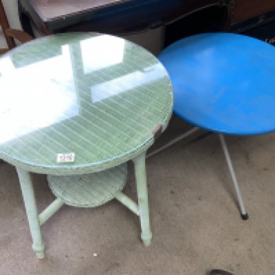 2 vintage garden tables.