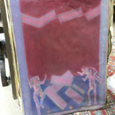 A collection of unframed 20th century abstract watercolours by A.H Palmer including several depictions of figures including some nude. This lot cannot be posted