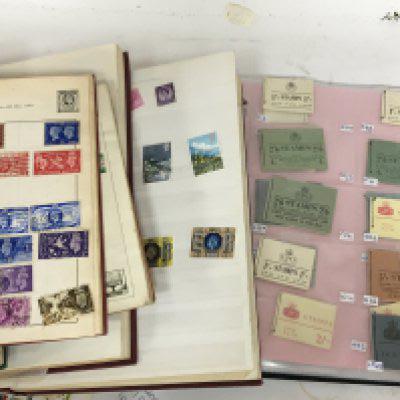 An album containing a comprehensive collection of unused stamp booklets unused stamps including pre-decimal George VI printed by Harrison & Sons Ltd. and many other later examples. and a quantity of other stamp albums mainly used world stamps of the second half of the 20th century.