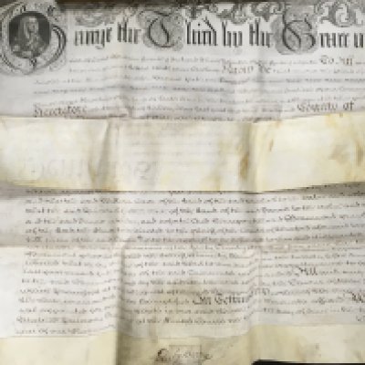 A 1773 King George III Vellum document with the great seal of the realm, Wexford related