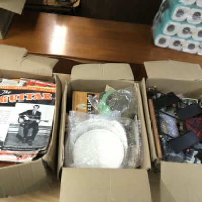 A collection of vintage items including games,magazines, seaside trivets, shoe expanders, plates including Swinnertons, sugar shaker