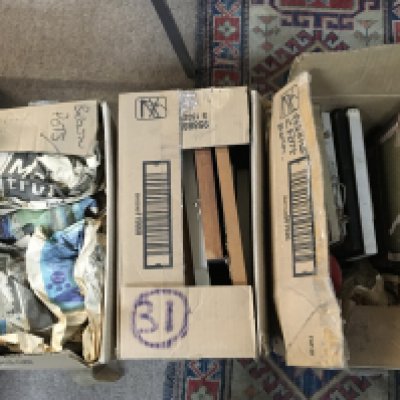 A collection of framed prints mostly of town views