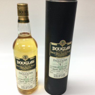 A bottle of Douglas 9 years single malt whisky. 700ml sealed bottle with box.