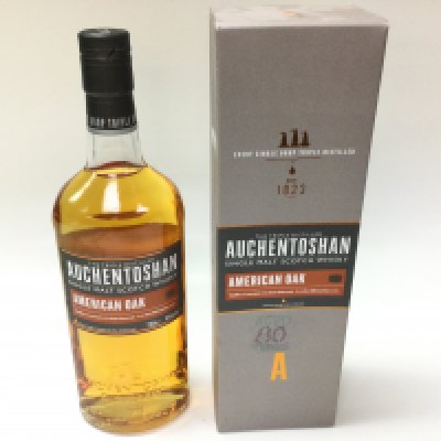 A bottle of Auchentoshan single malt whisky. 700ml sealed and boxed.