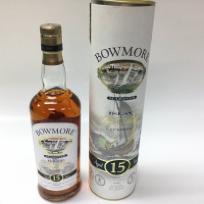 A bottle of bowmore 15 years single malt whisky. 700ml sealed with box.