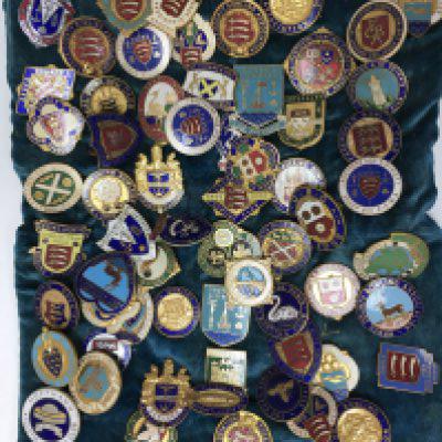 A collection of bowling club badges, postage category B