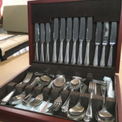 An Arthur Price of England canteen of cutlery including knives, spoons, forks etc. postage category C