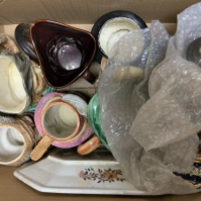 3 boxes of various ceramics and odds.