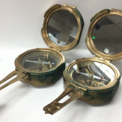 Two reproduction Stanley compasses. Postage category B