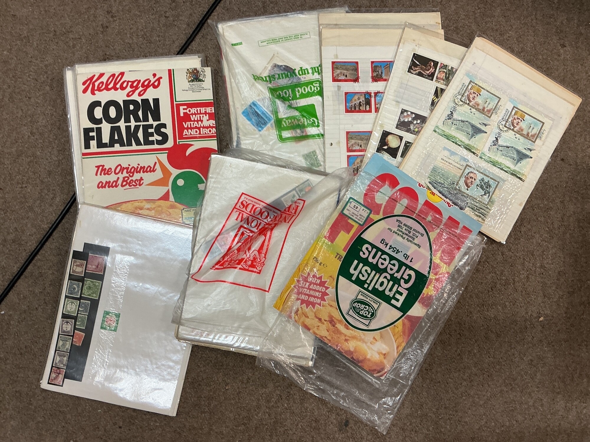 Large collection of works albums stretching from USA to Europe. This wide range of albums can be anything from football stickers and trading cards T stamps and letters.
