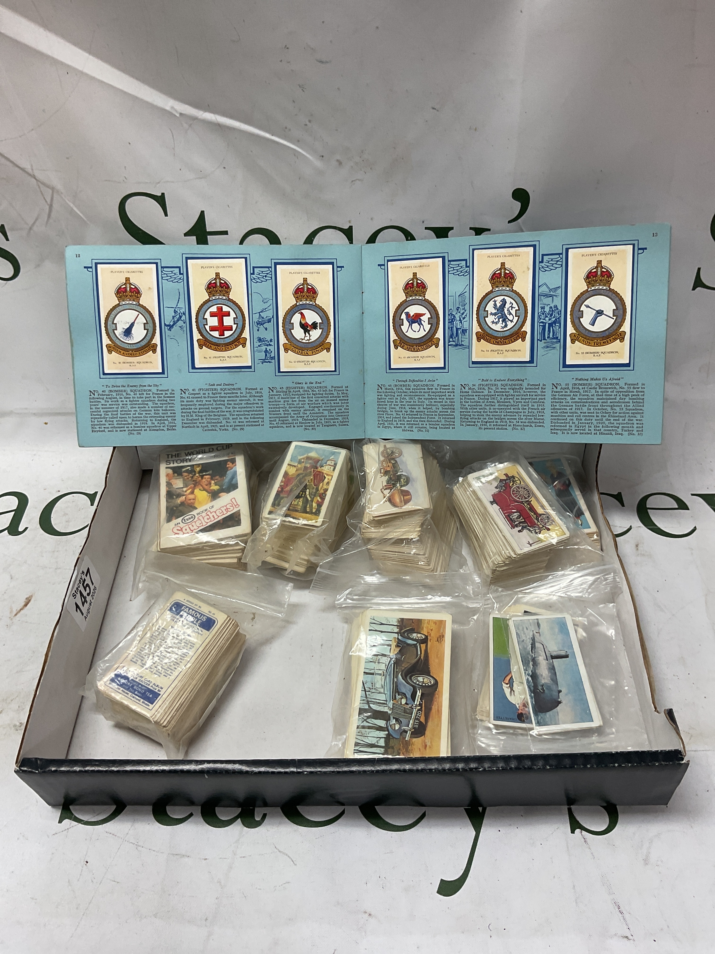 Collection of vintage Cigarette and tea cards and album.