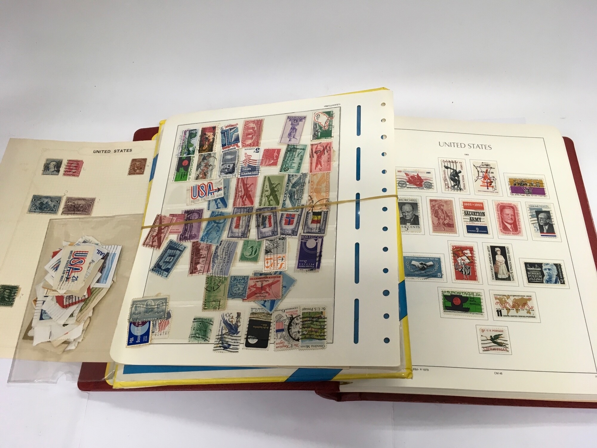 A collection of US postage stamps including early used examples plus some first day covers.