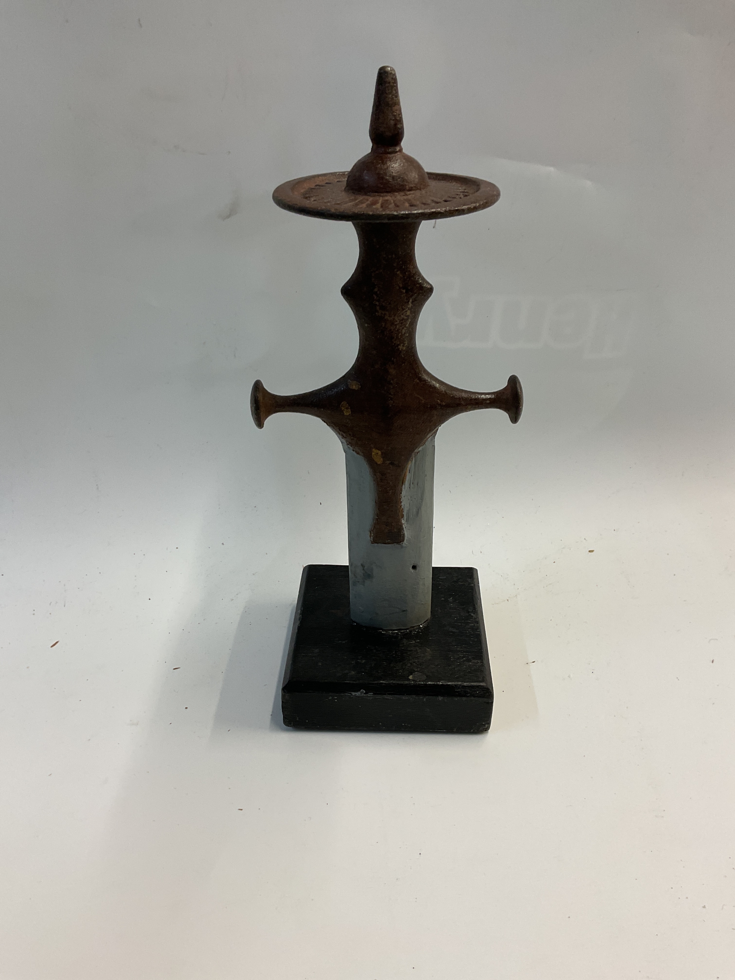 Tulwar handle on stand.