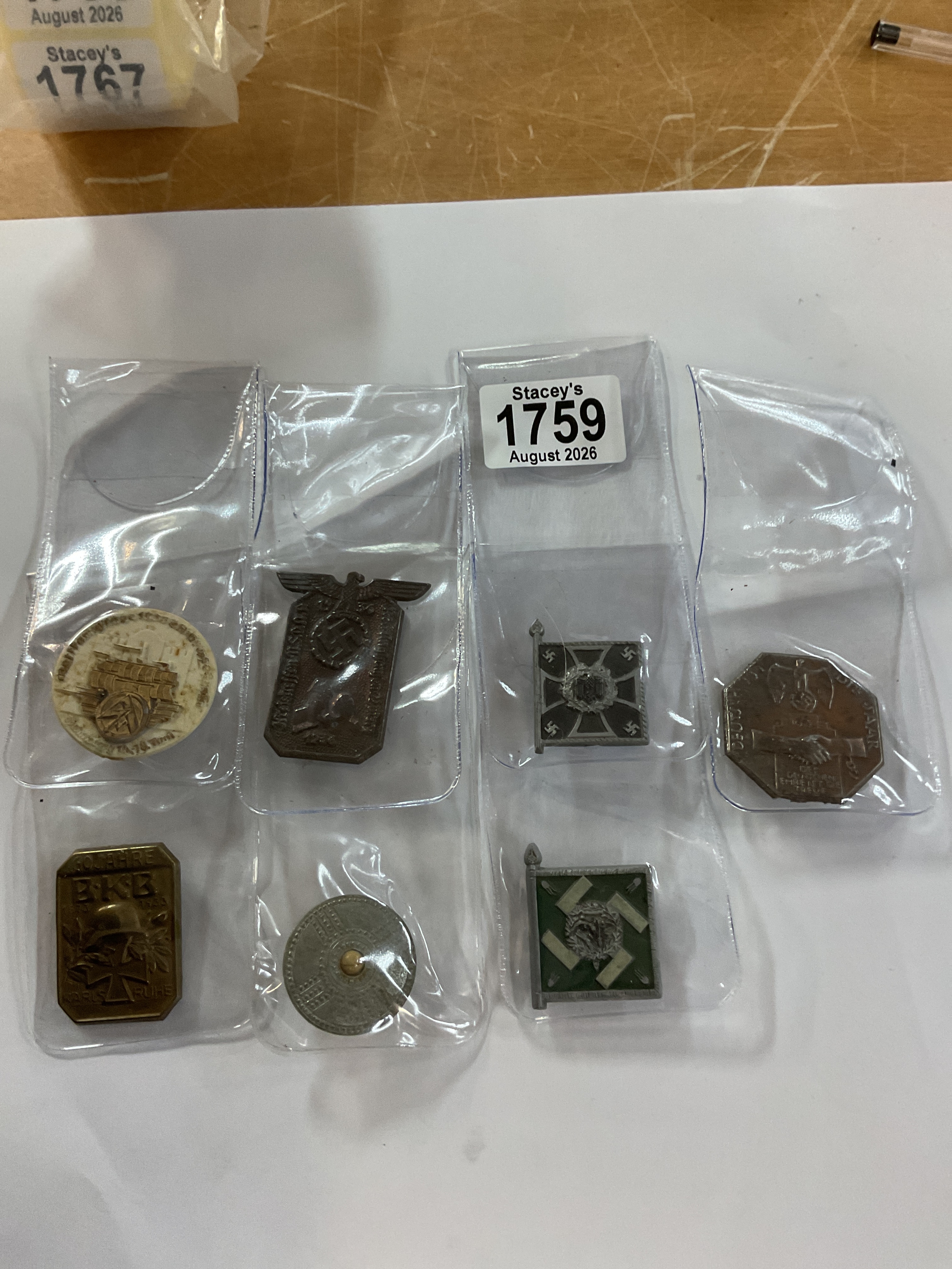 Seven WWII German badges.