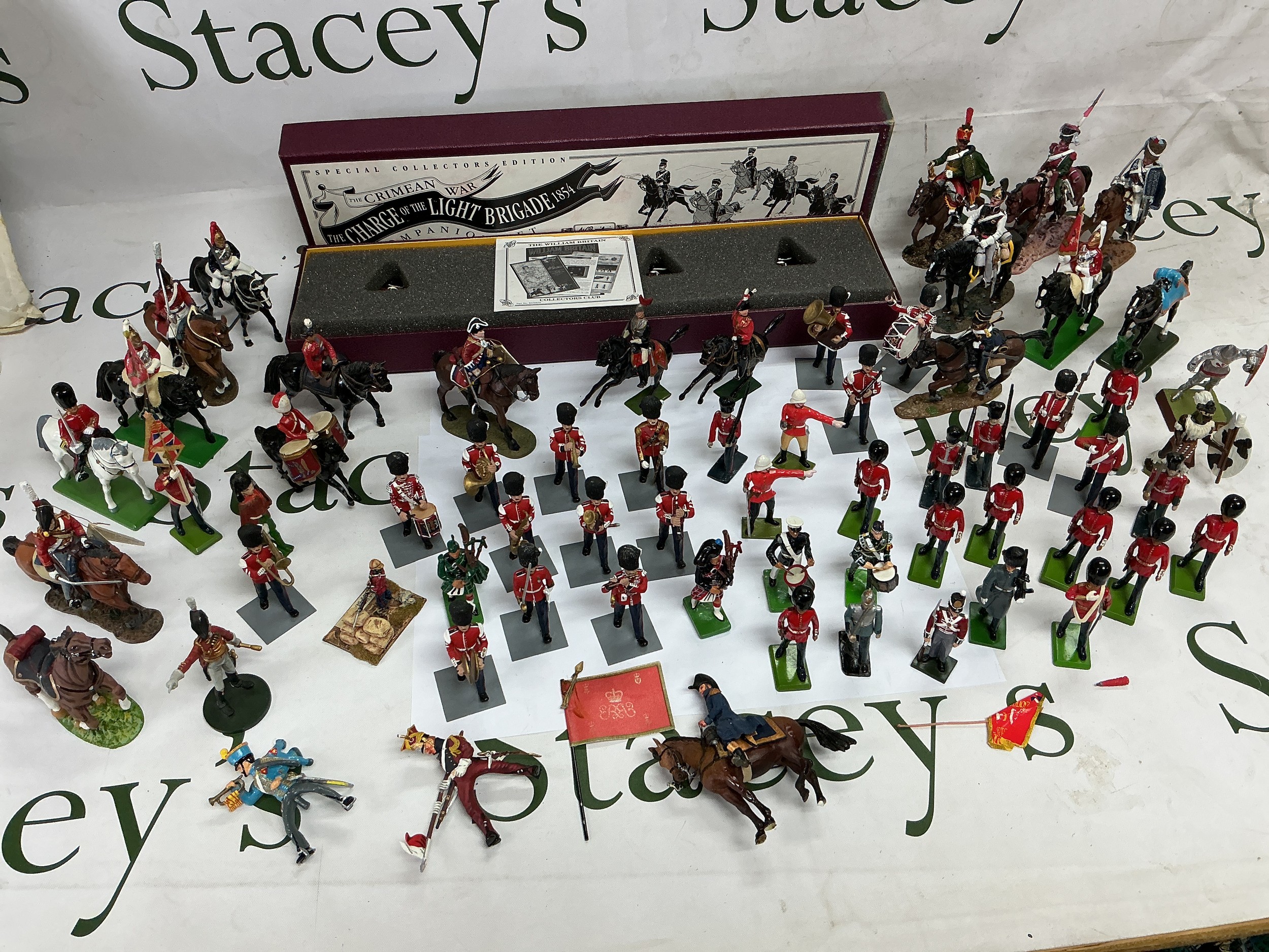 A collection of Britains and Delprado Napoleonic and later soldier figures.