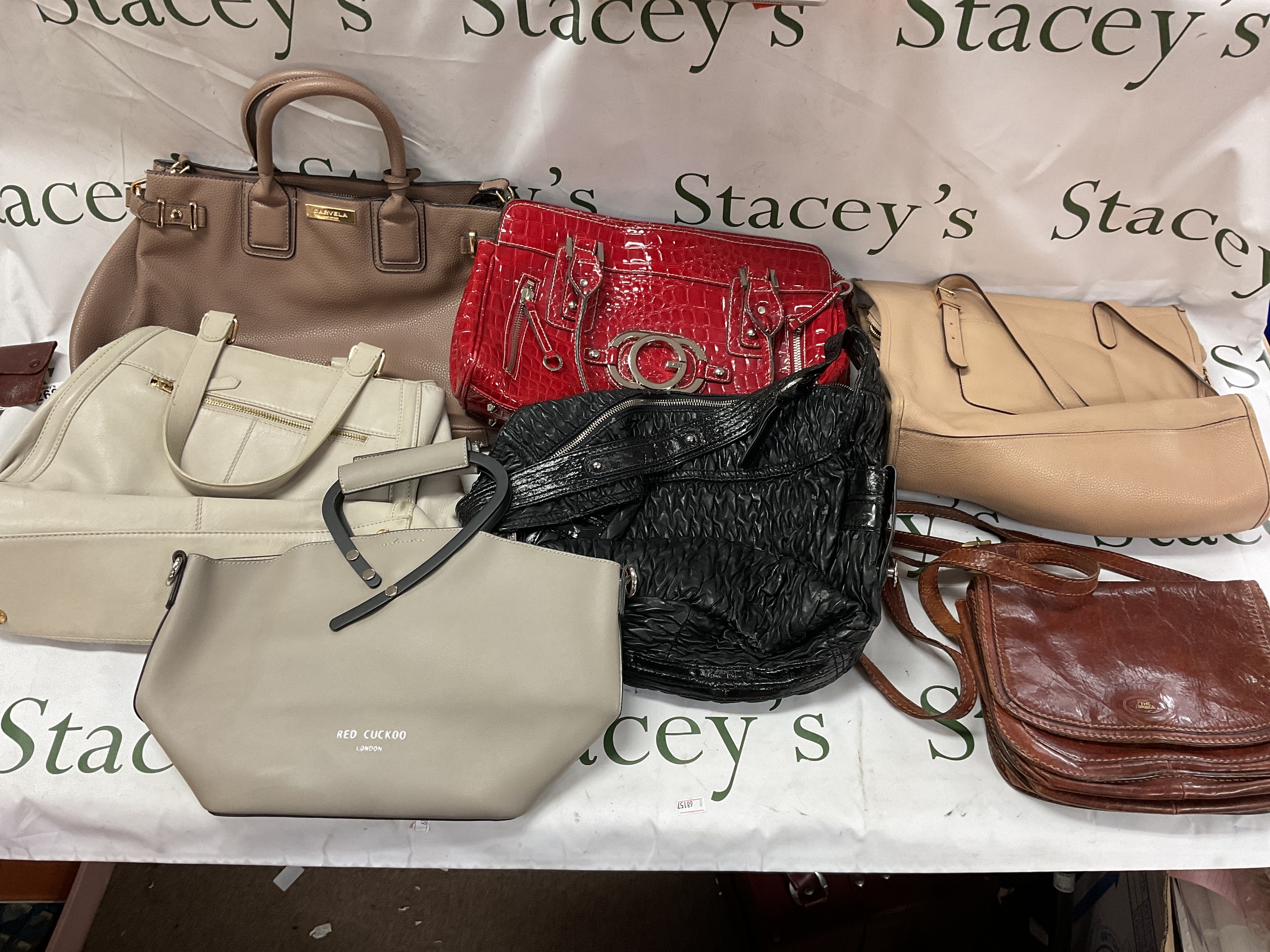 Designer hand bags, M Kors, Carvela, Guess, Red Cuckoo, vintage, the bridge.