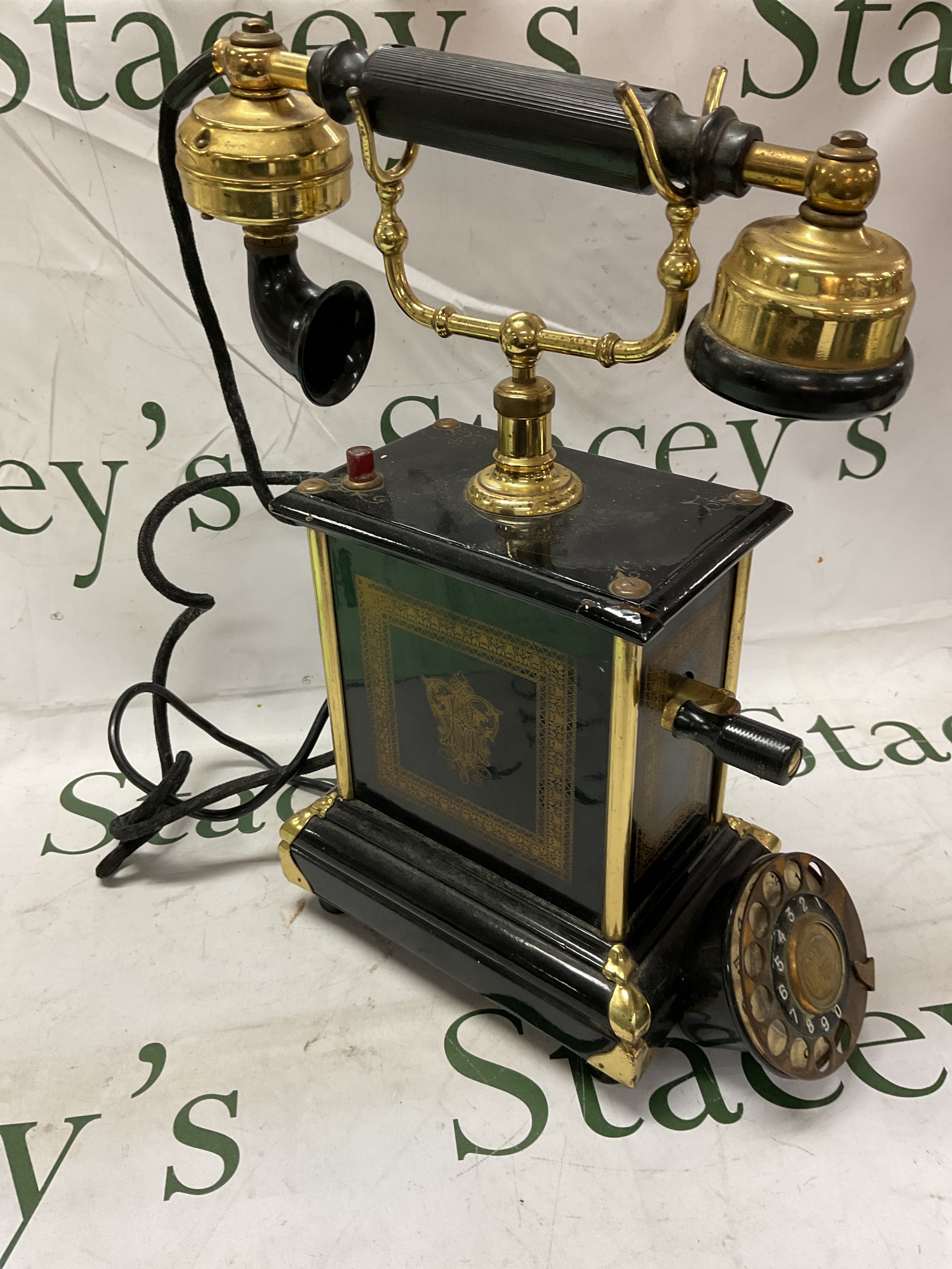 Vintage hand wound early 20th C telephone.