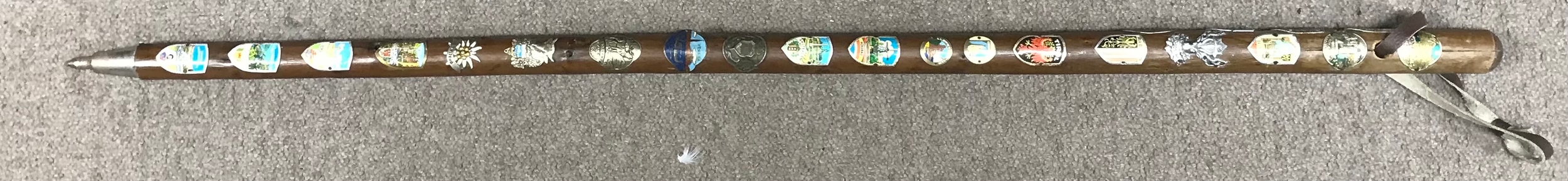 Vintage souvenir walking stick cane 