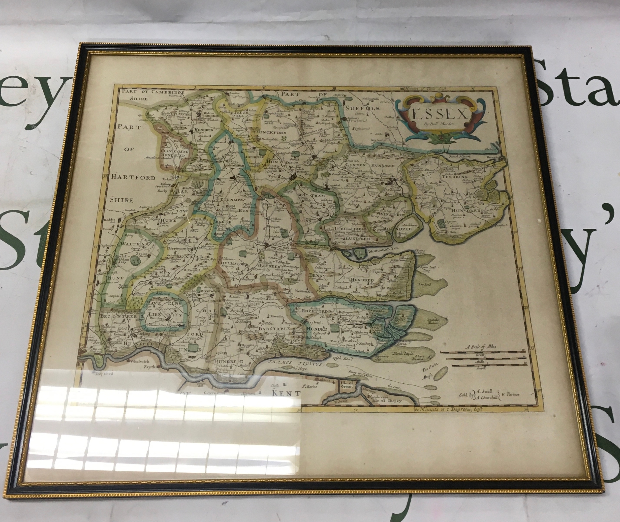 Vintage map of essex