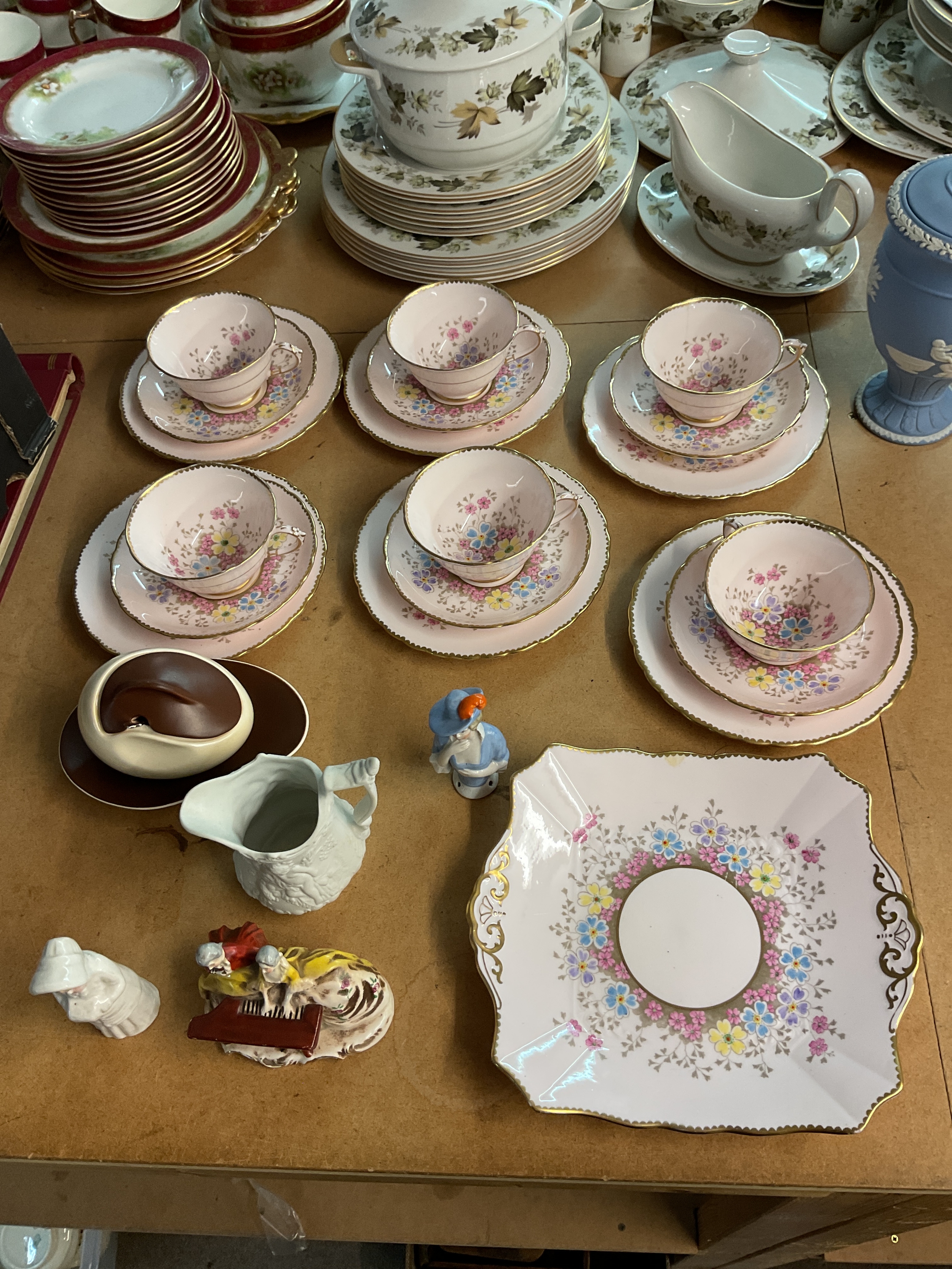 Tuscan china sixcups and saucers and plates, Carlton Ware and various vintage items.