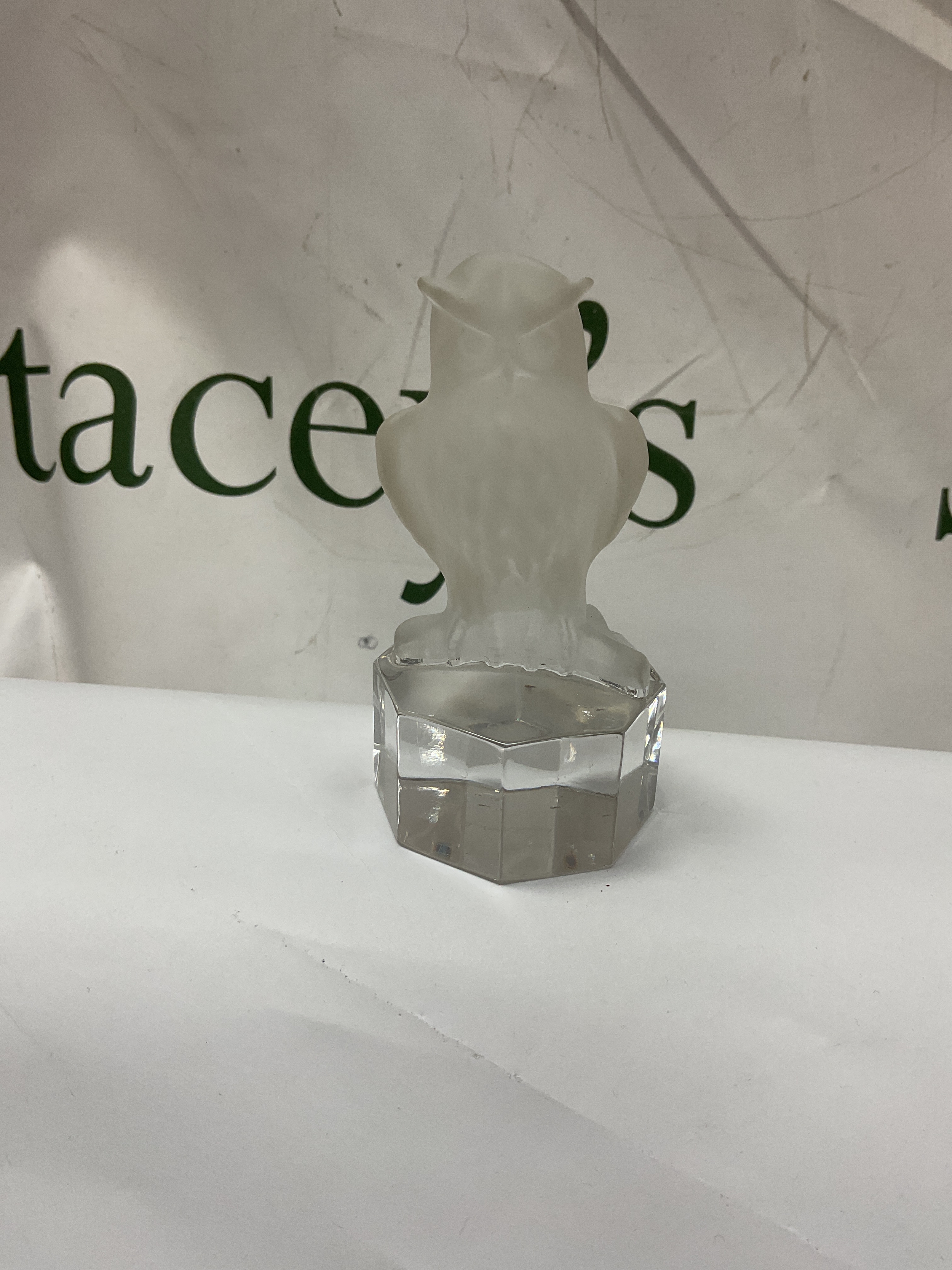 Goebel Owl figurine on hexagonal base.  H10cm.