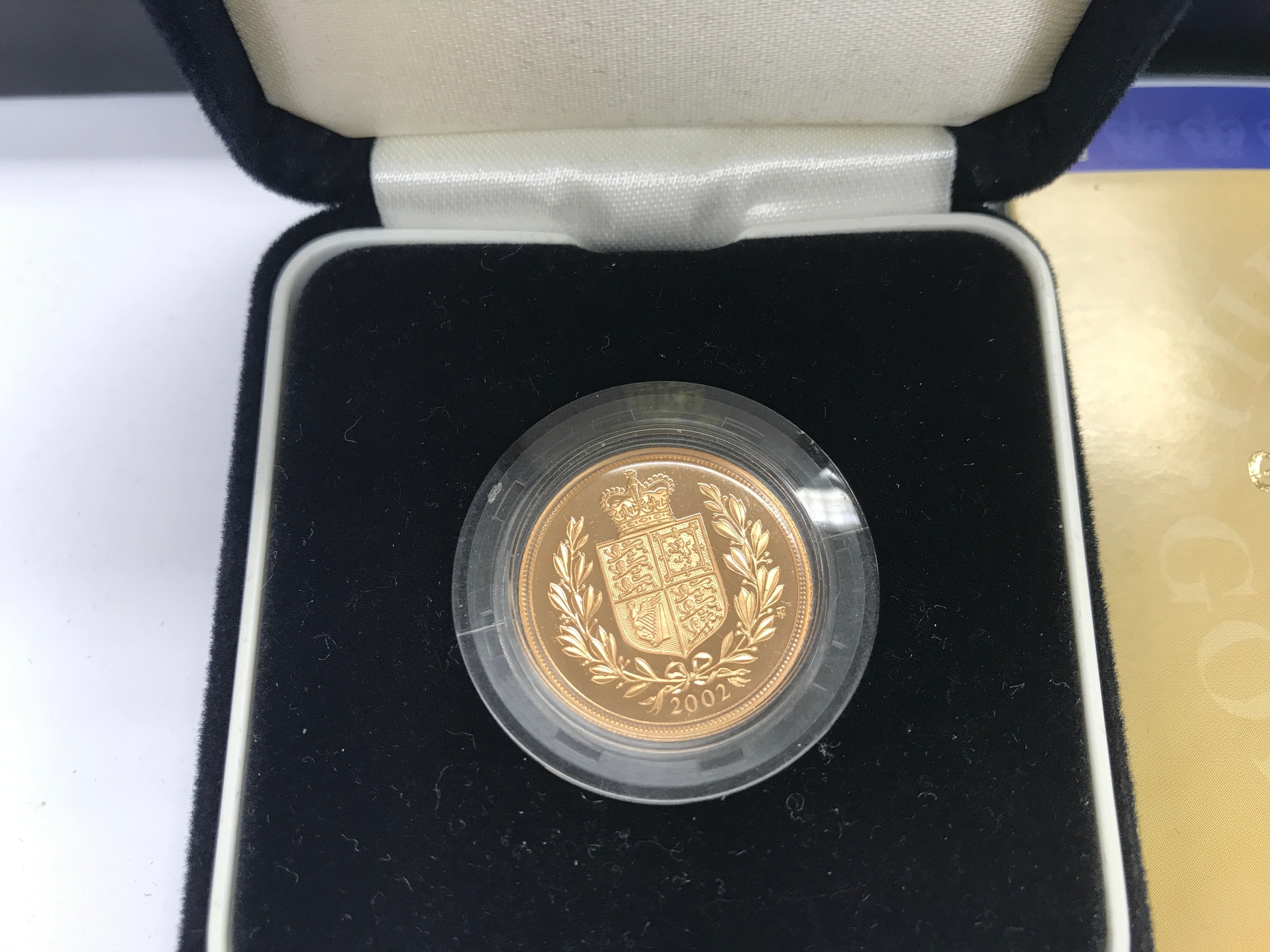 2002 gold proof sovereign.