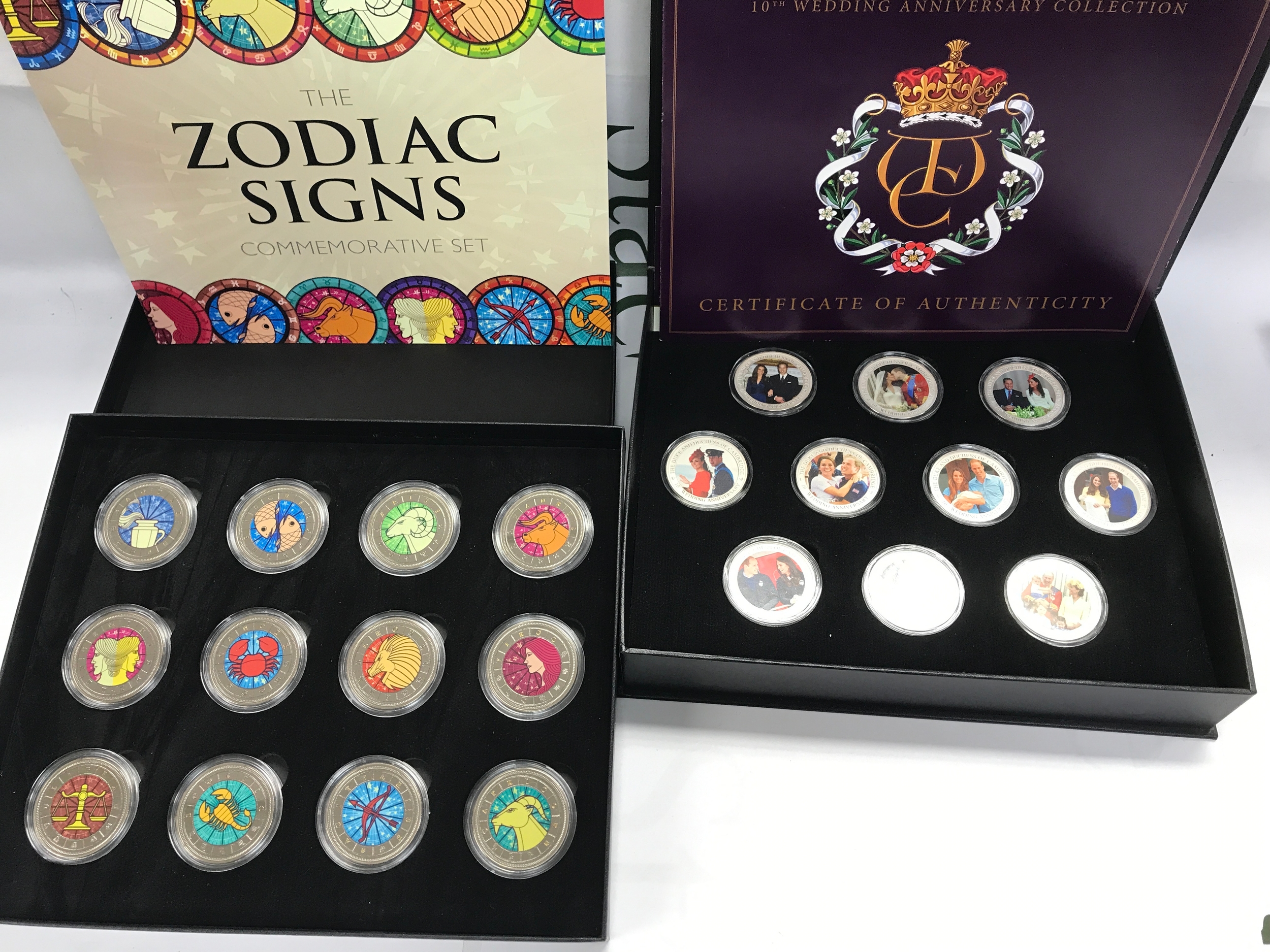 A Zodiac signs set and The Duke & Duchess of Cambridge 10th Wedding Anniversary Collection