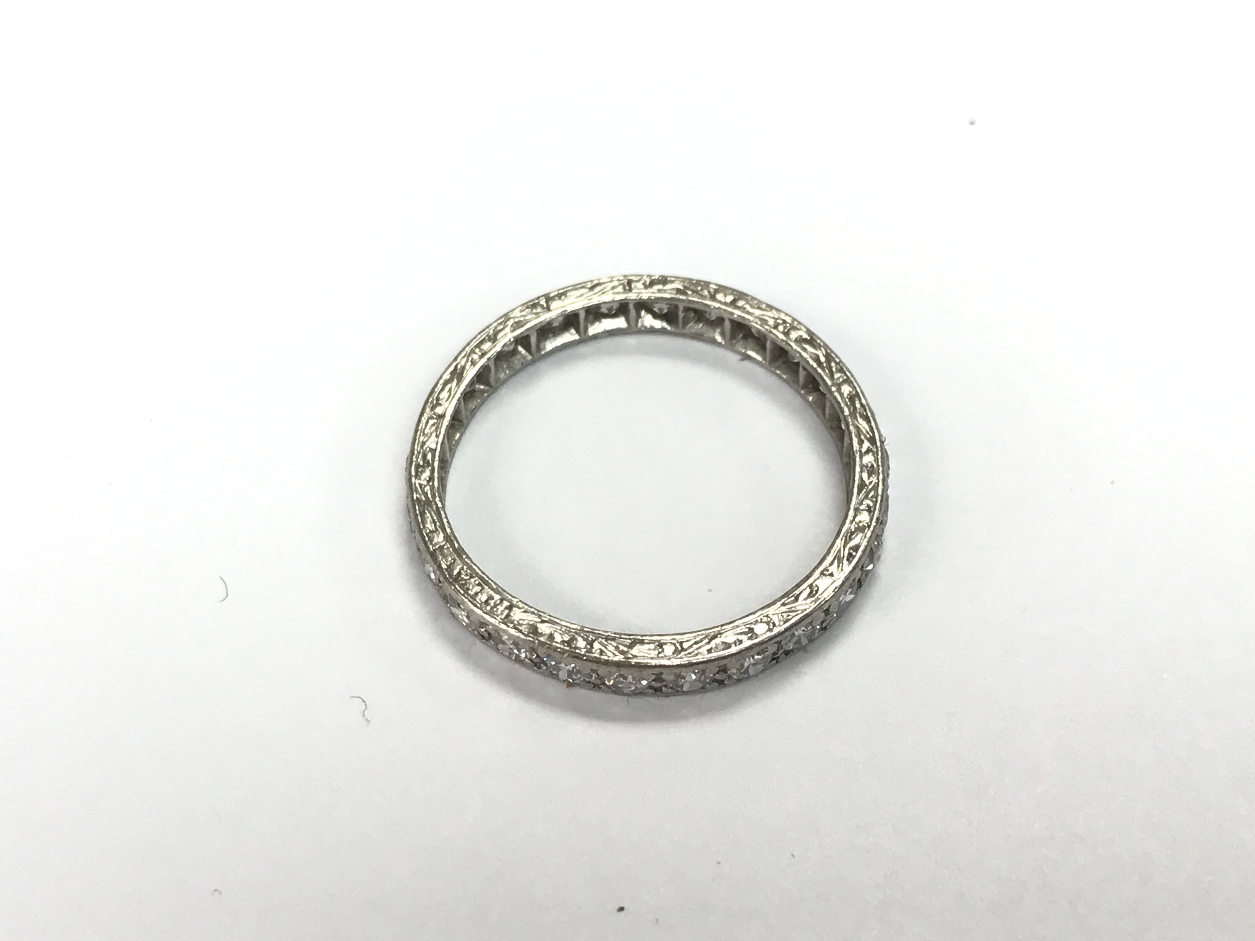 A platinum eternity ring. 2.9g