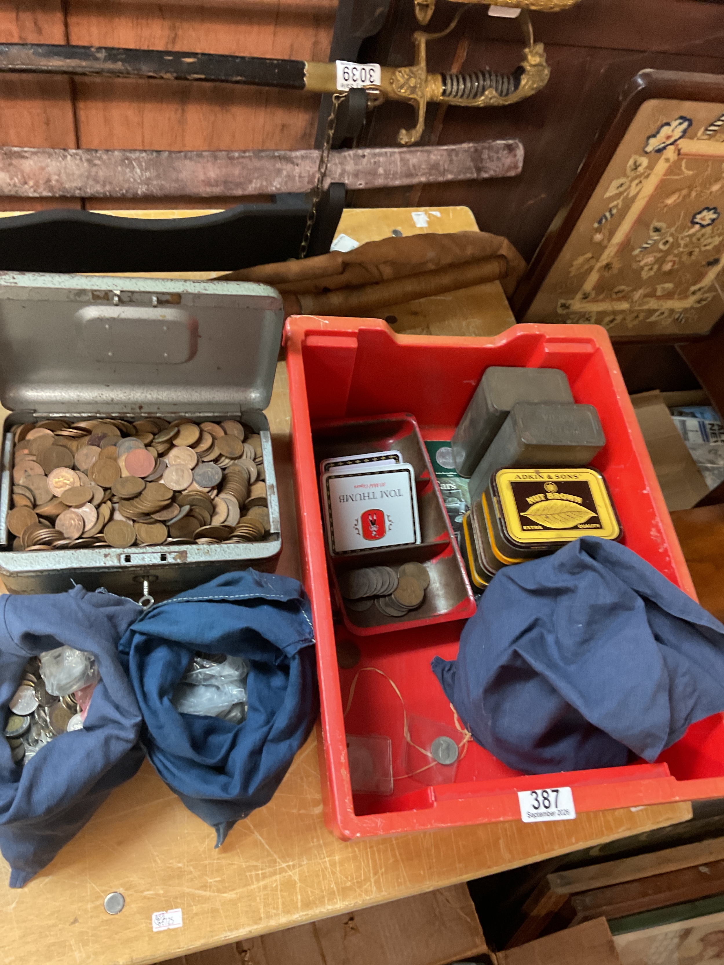 Large qty coins, cupro nickel and copper very heavy.world examples.