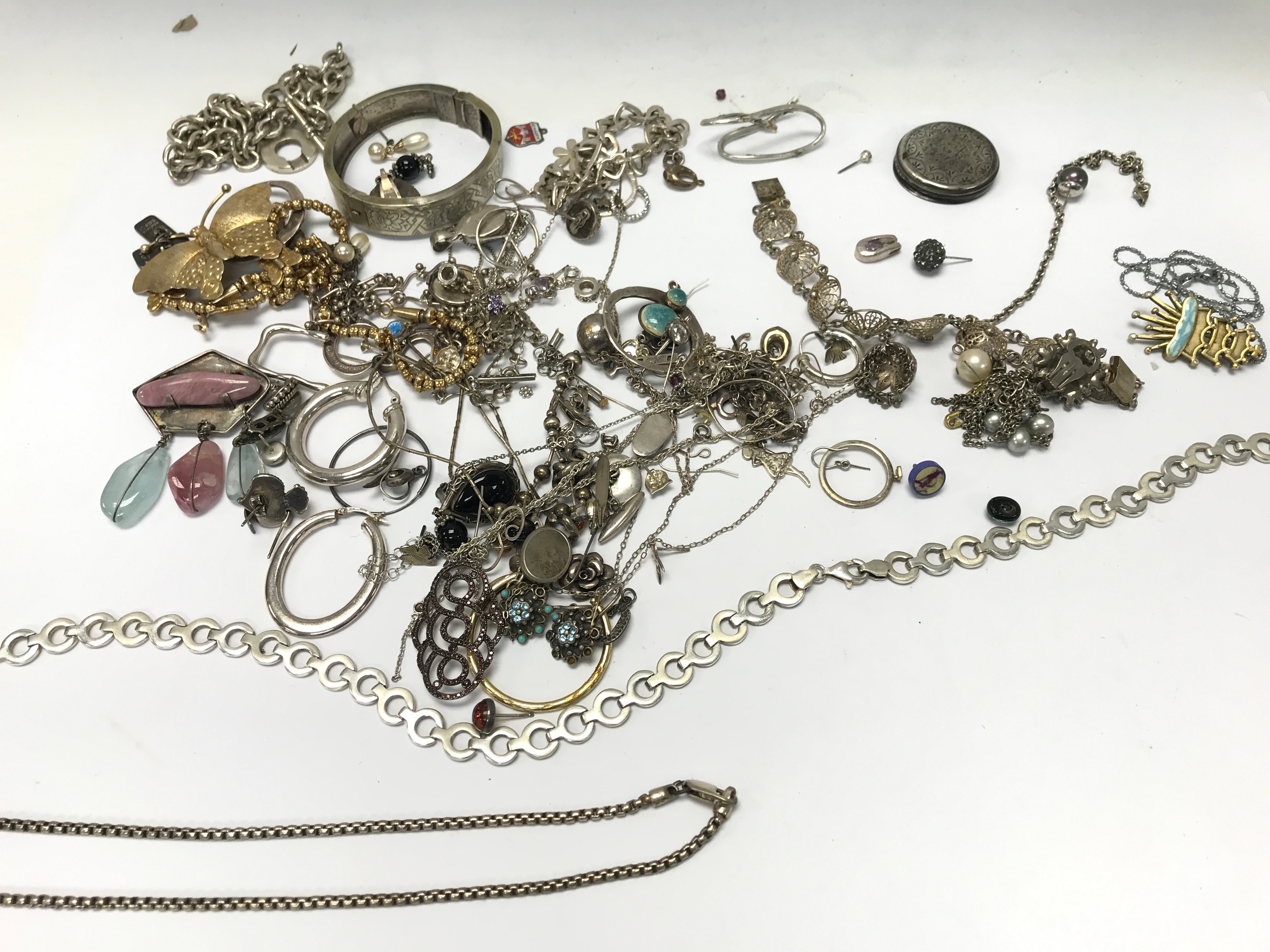 Collection of assorted items mainly silver items approximately 400g