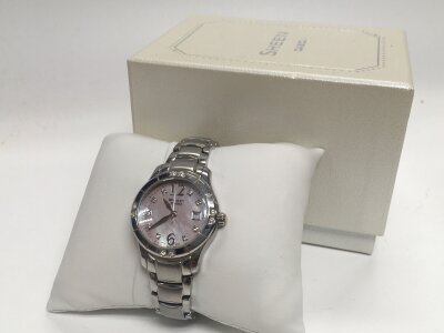 A ladies sheen casio watch.