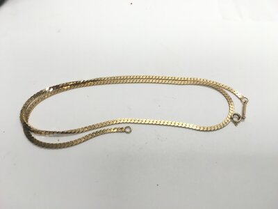 A close link solid curb chain, approx 20 inches, approx 12.27 grams.