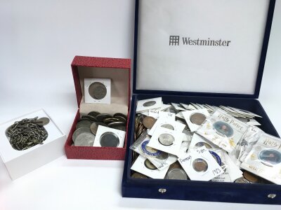 A collection of british and world coins